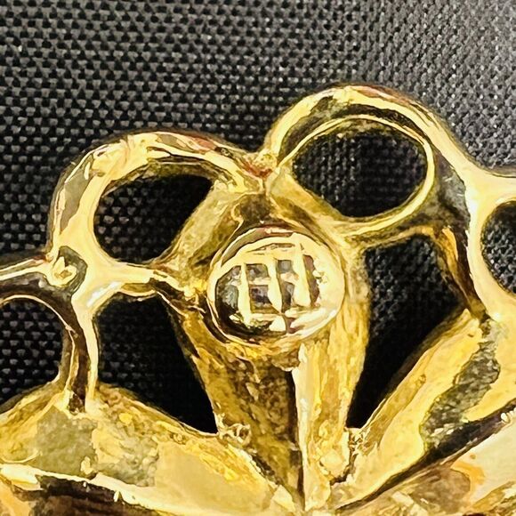 Vintage Multi Color Blue Red Green Pink Clear Rhinestone Clip On Earrings 1167 - Picture 6 of 7